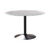 Coaster Bartole Round Dining Table White and Matte Black Model 108020